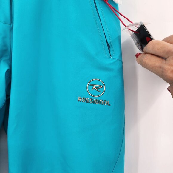 ROSSIGNOL Comet Women's Turquoise Softshell Stretch Ski Snowboard Pants L NWT - Picture 4 of 16